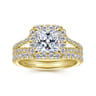 14K Yellow Gold Matching Wedding Band - 0.14 ct
