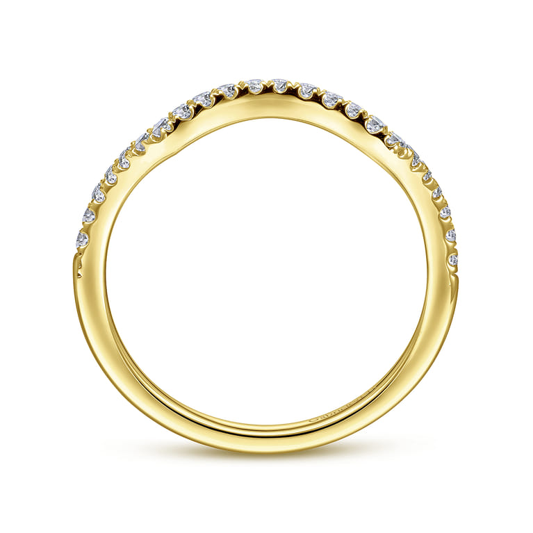 14K Yellow Gold  Matching Wedding Band - 0.19 ct - Shot 2