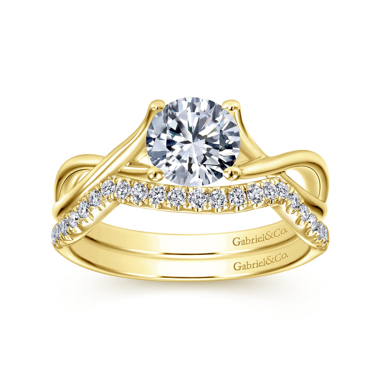 14K Yellow Gold  Matching Wedding Band - 0.19 ct - Shot 4