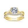 14K Yellow Gold  Matching Wedding Band - 0.19 ct