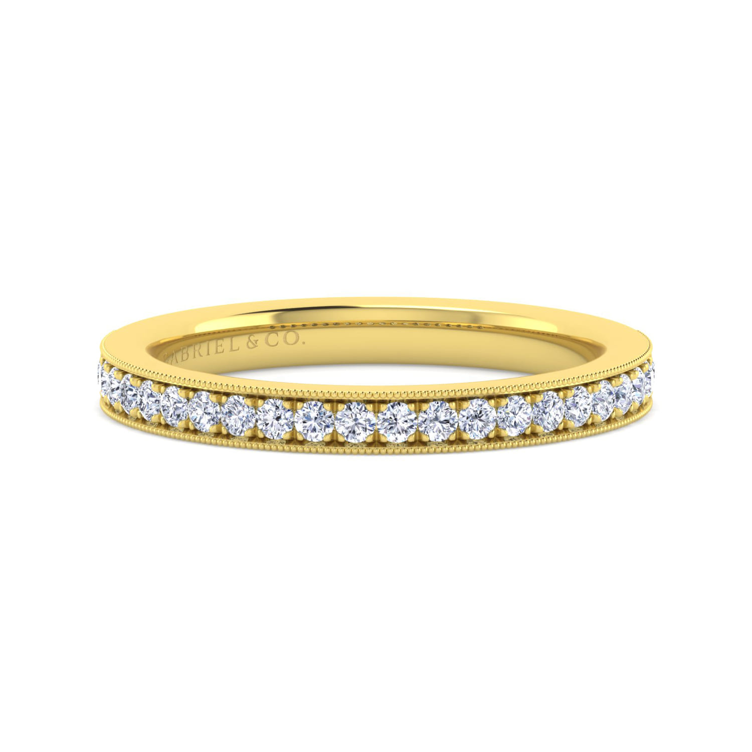 14K Yellow Gold Matching Wedding Band - 0.22 ct - Shot 1