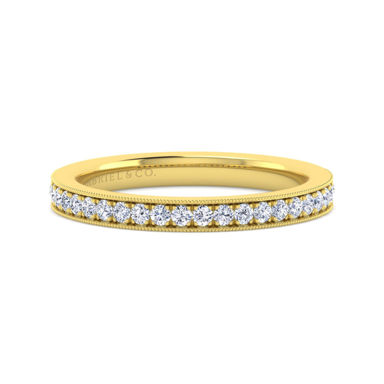 14K Yellow Gold Matching Wedding Band - 0.22 ct - Shot 1