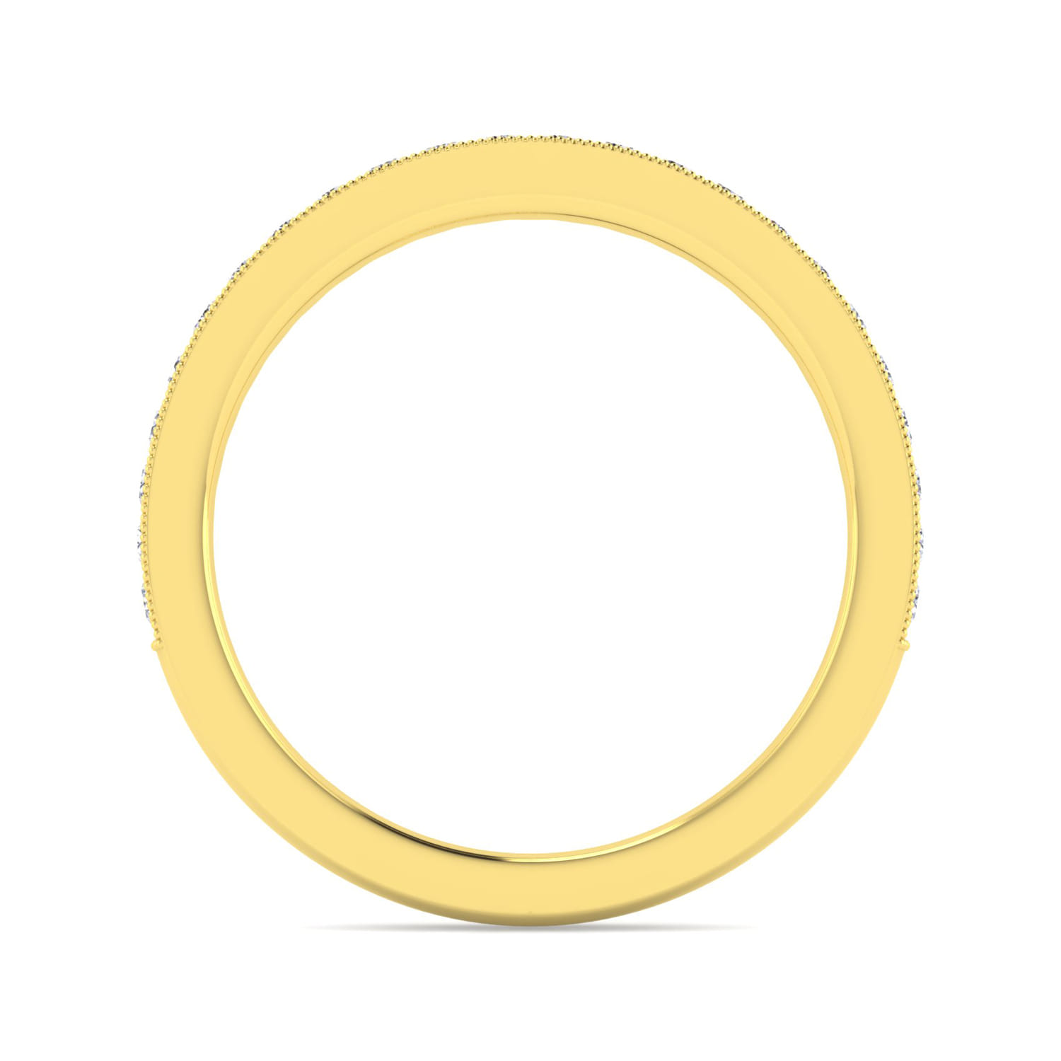 14K Yellow Gold Matching Wedding Band - 0.22 ct - Shot 2