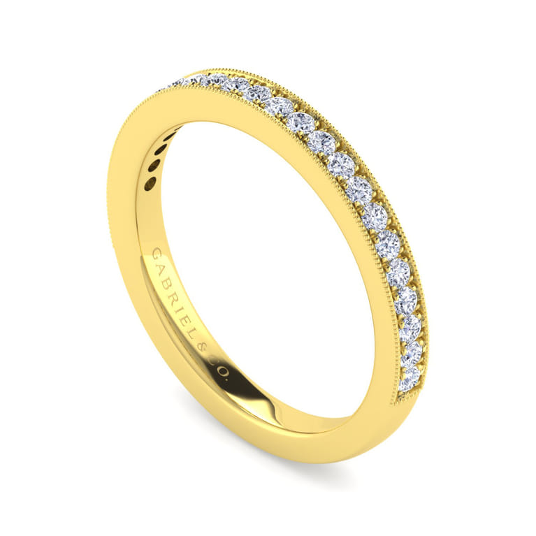14K Yellow Gold Matching Wedding Band - 0.22 ct - Shot 3