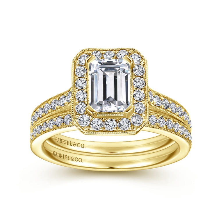 14K Yellow Gold Matching Wedding Band - 0.22 ct - Shot 4