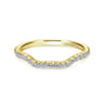14K Yellow Gold Matching Wedding Band - 0.2 ct