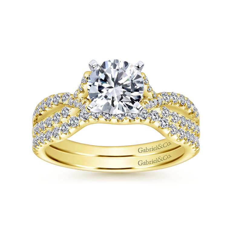 14K Yellow Gold Matching Wedding Band - 0.2 ct - Shot 4