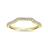 14K Yellow Gold Matching Wedding Band - 0.2 ct
