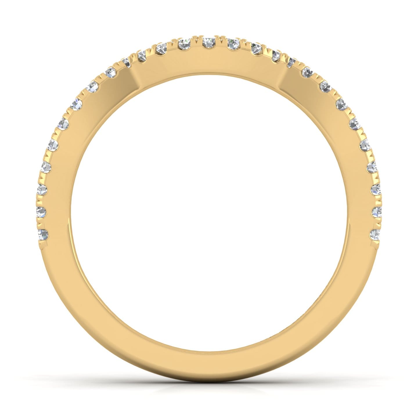 14K Yellow Gold Matching Wedding Band - 0.18 ct - Shot 2