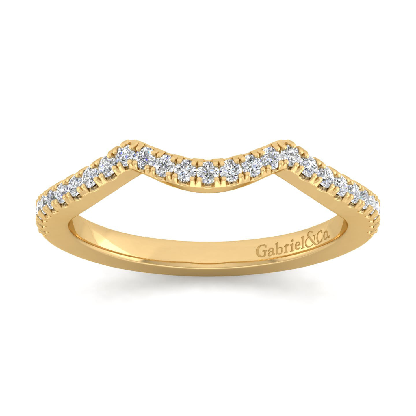 14K Yellow Gold Matching Wedding Band - 0.18 ct - Shot 4