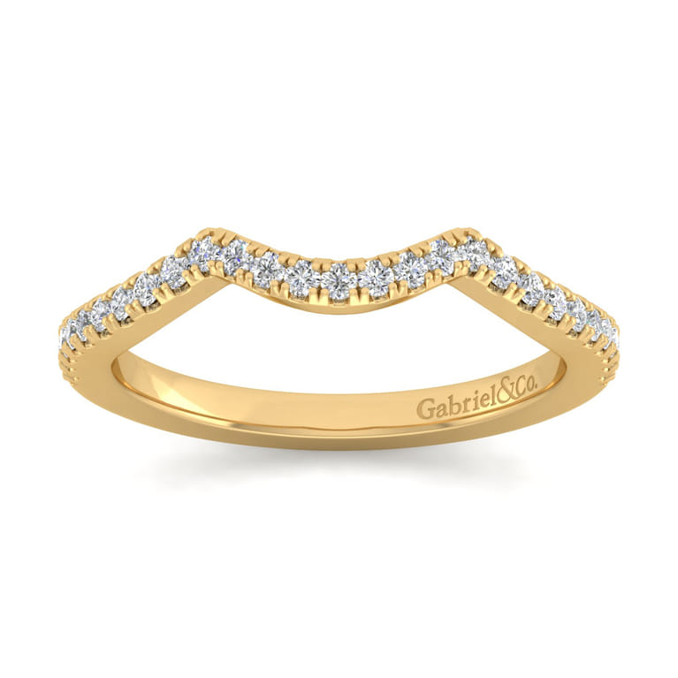14K Yellow Gold Matching Wedding Band - 0.18 ct - Shot 4