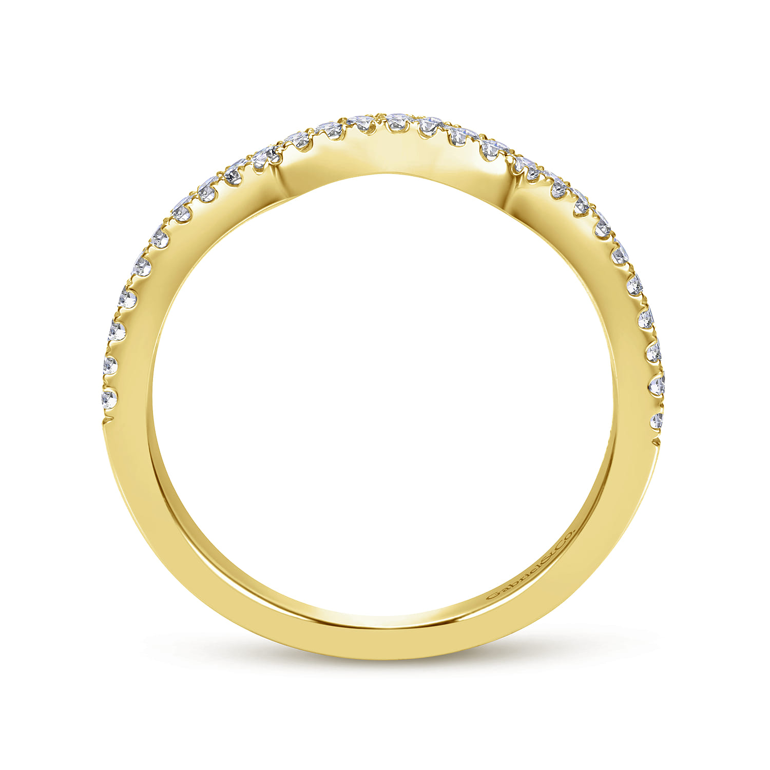14K Yellow Gold Matching Wedding Band - 0.18 ct - Shot 2
