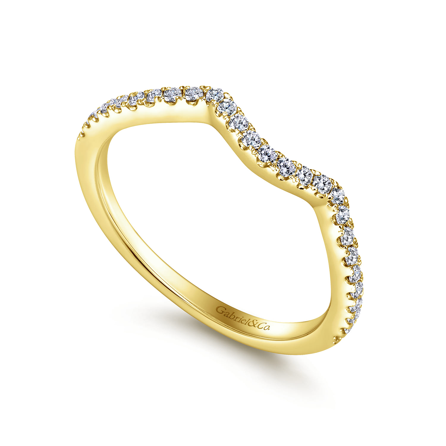 14K Yellow Gold Matching Wedding Band - 0.18 ct - Shot 3