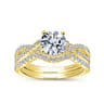 14K Yellow Gold Matching Wedding Band - 0.18 ct
