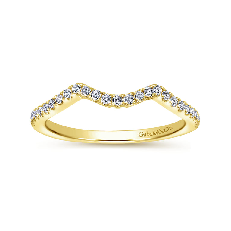 14K Yellow Gold Matching Wedding Band - 0.18 ct - Shot 5