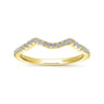 14K Yellow Gold Matching Wedding Band - 0.18 ct
