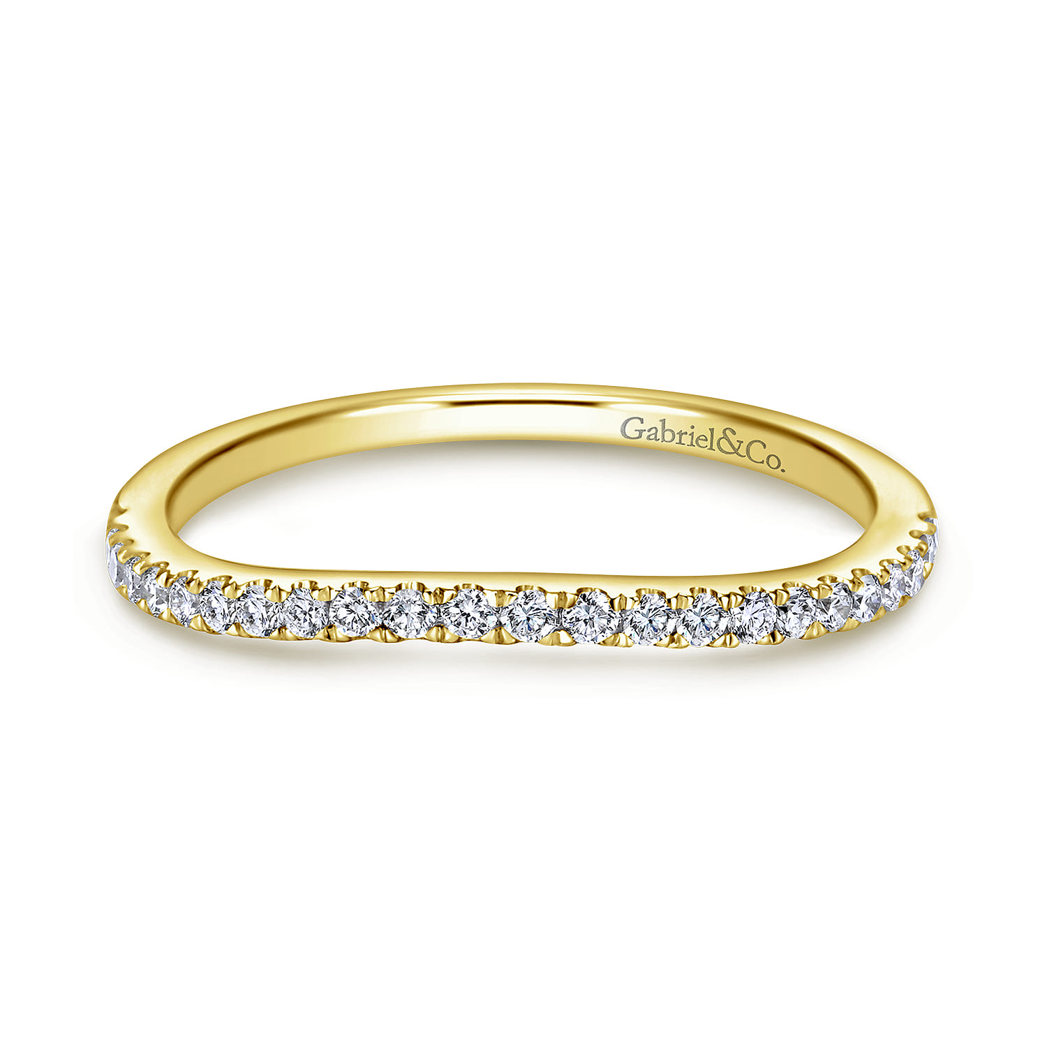 14K Yellow Gold Matching Wedding Band - 0.17 ct - Shot 1