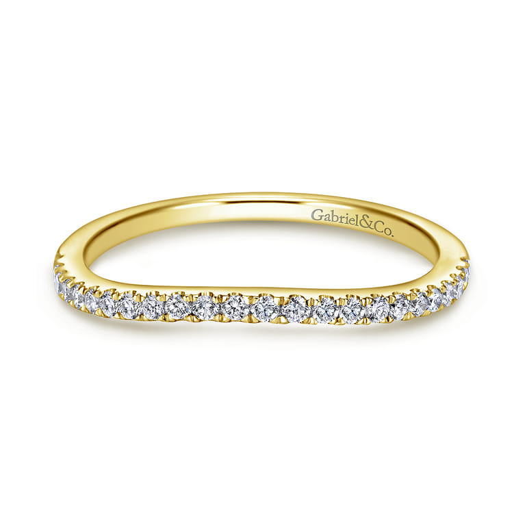 14K Yellow Gold Matching Wedding Band - 0.17 ct - Shot 1