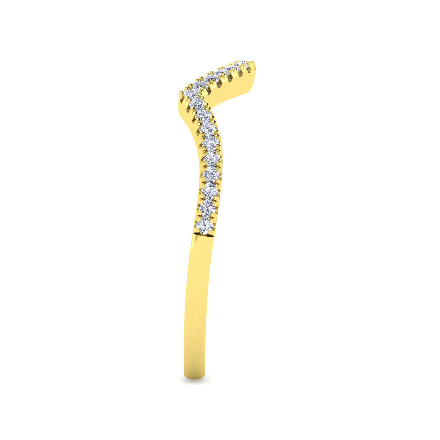 14K Yellow Gold Matching Wedding Band - 0.15 ct - Shot 4