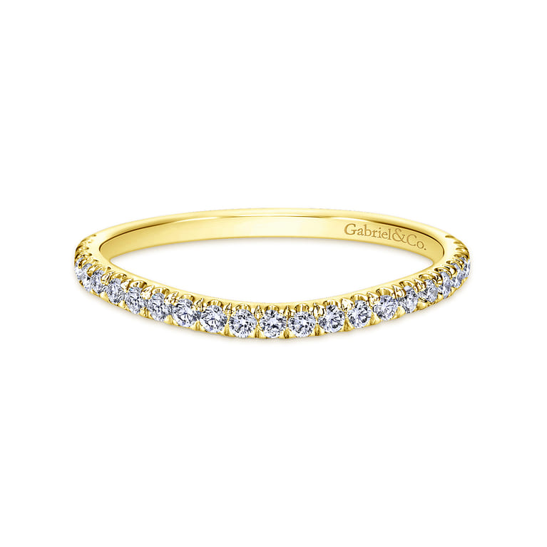 14K Yellow Gold Matching Wedding Band - 0.3 ct - Shot 1