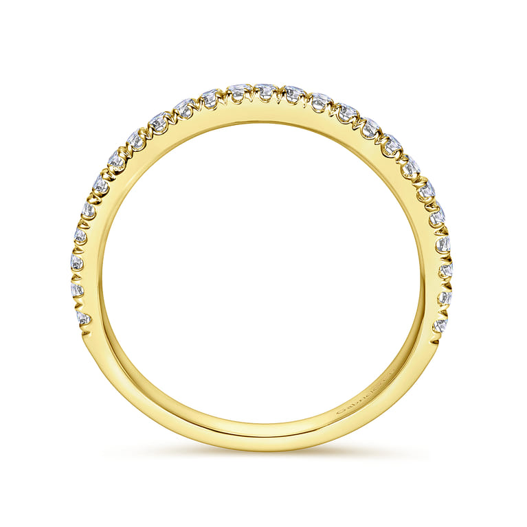 14K Yellow Gold Matching Wedding Band - 0.3 ct - Shot 2