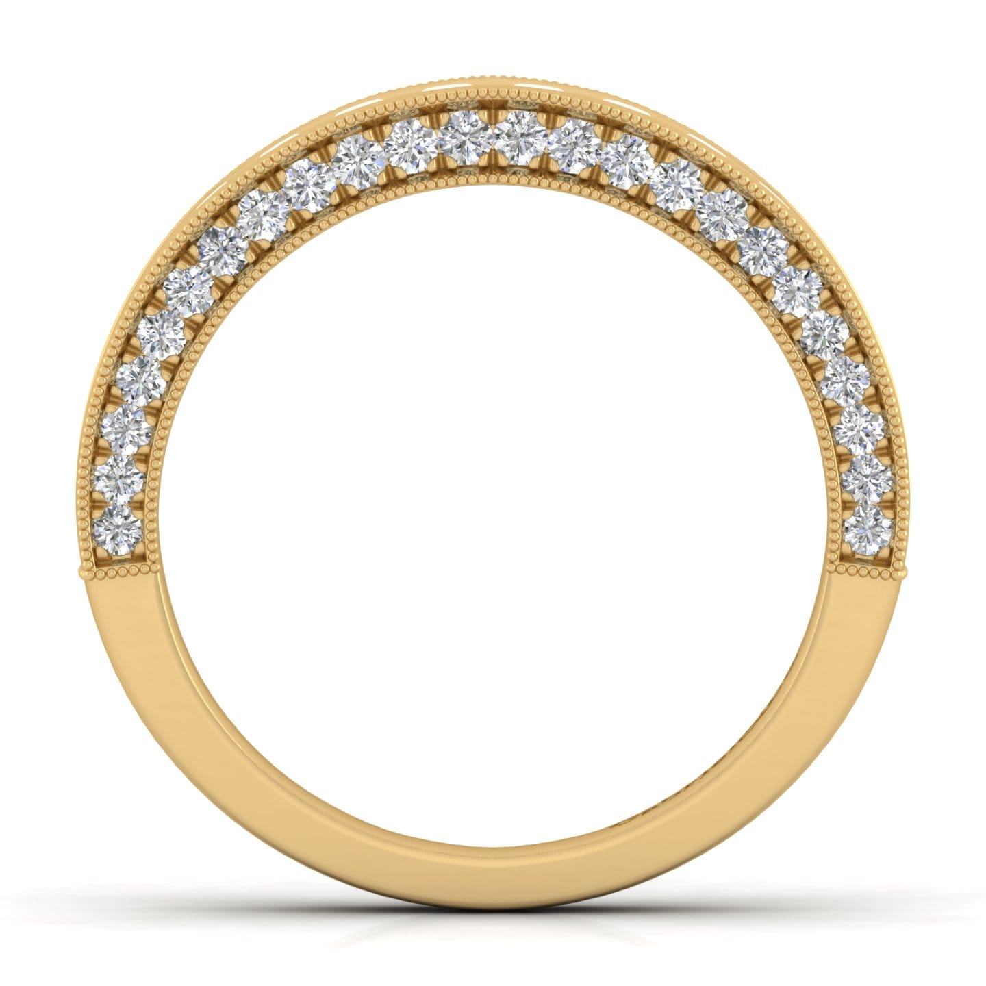 14K Yellow Gold Matching Wedding Band - 0.83 ct - Shot 2