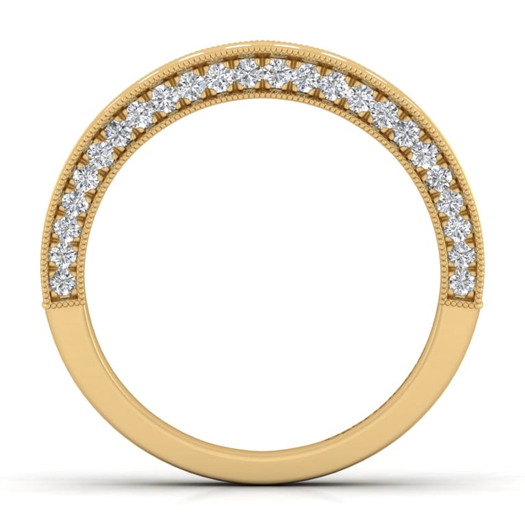 14K Yellow Gold Matching Wedding Band - 0.83 ct - Shot 2