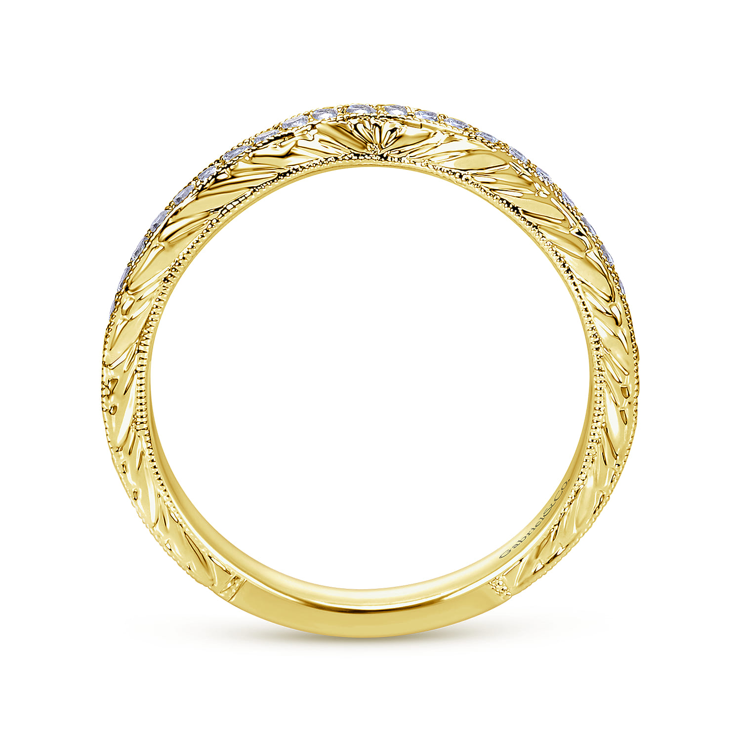 14K Yellow Gold Matching Wedding Band - 0.19 ct - Shot 2