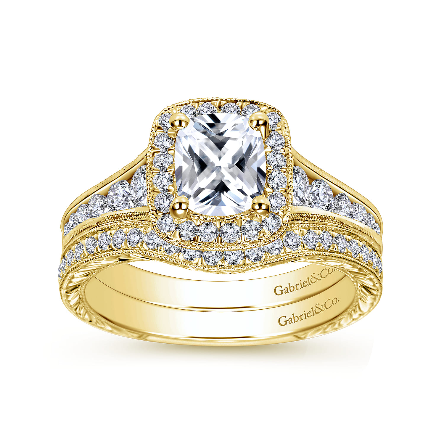 14K Yellow Gold Matching Wedding Band - 0.19 ct - Shot 4