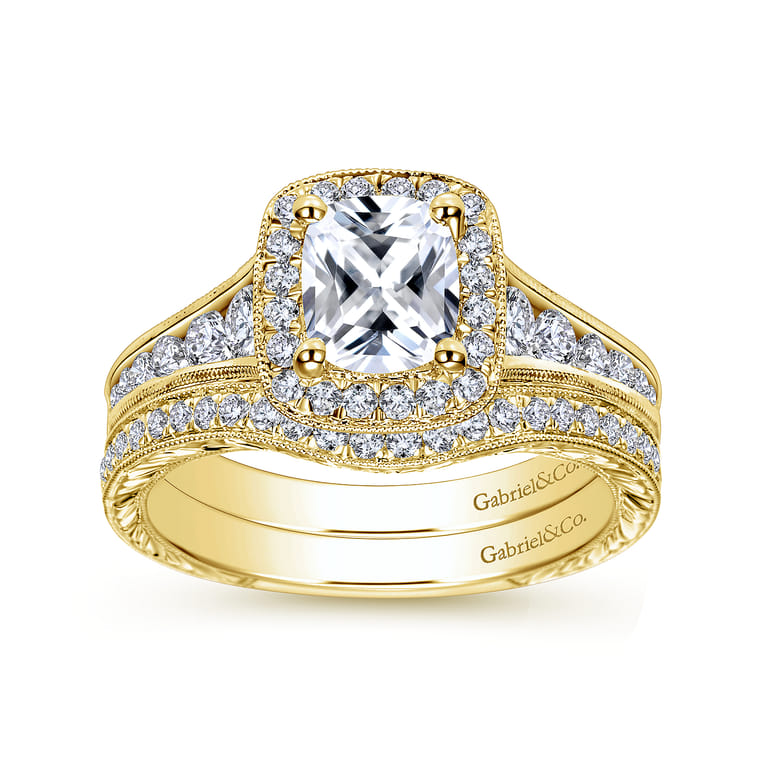 14K Yellow Gold Matching Wedding Band - 0.19 ct - Shot 4