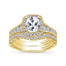 14K Yellow Gold Matching Wedding Band - 0.19 ct