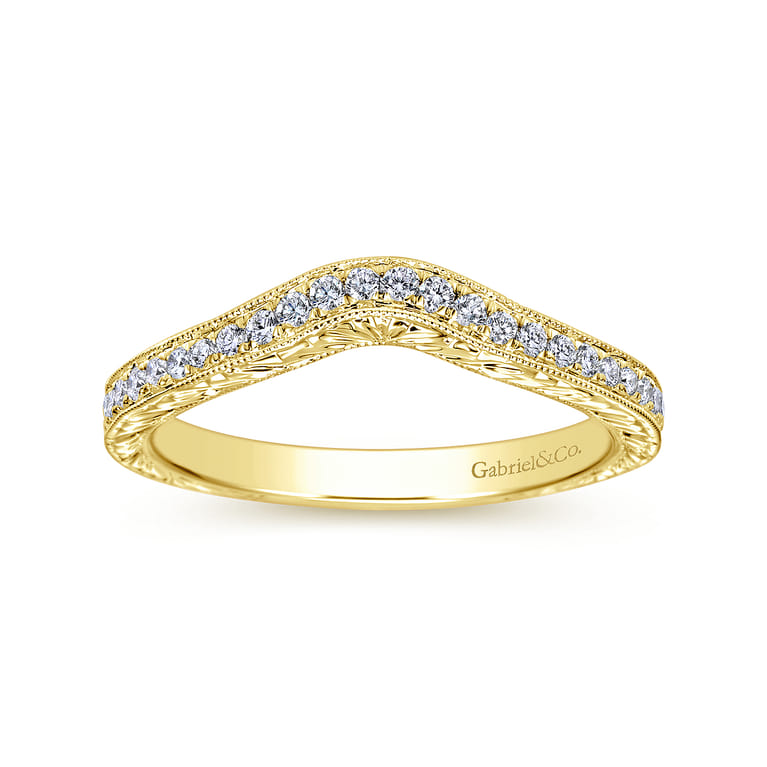 14K Yellow Gold Matching Wedding Band - 0.19 ct - Shot 5