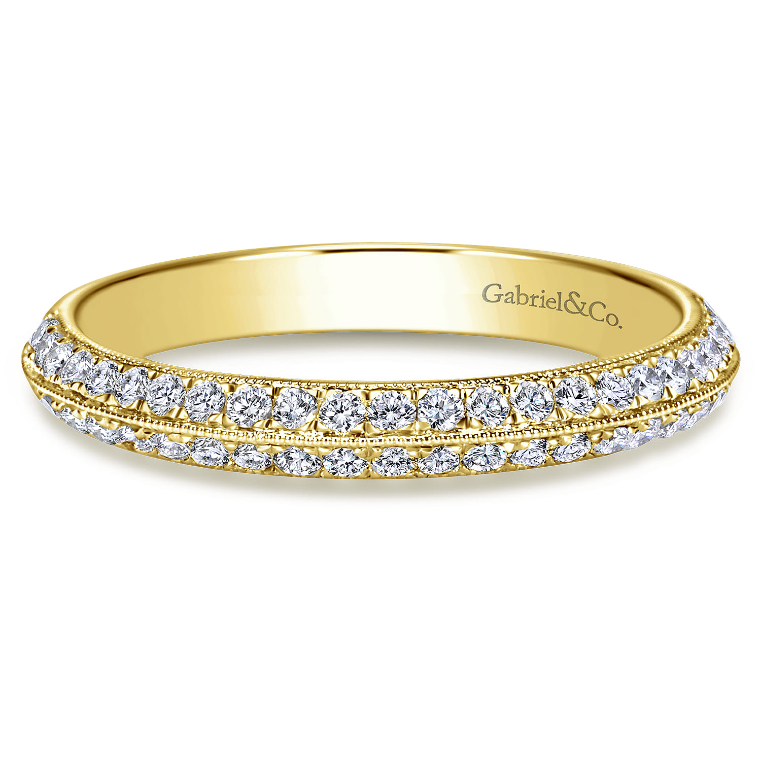 14K Yellow Gold Matching Wedding Band - 0.34 ct - Shot 1