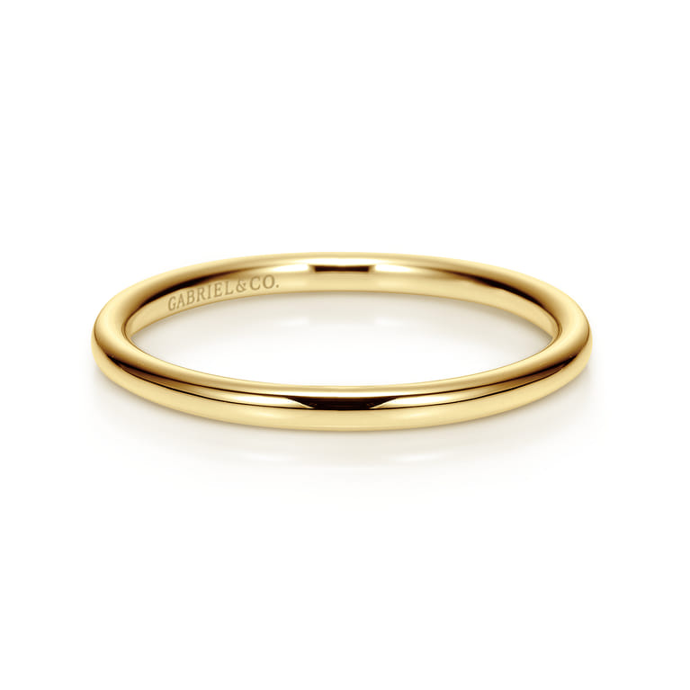 14K Yellow Gold Matching Wedding Band - Shot 1