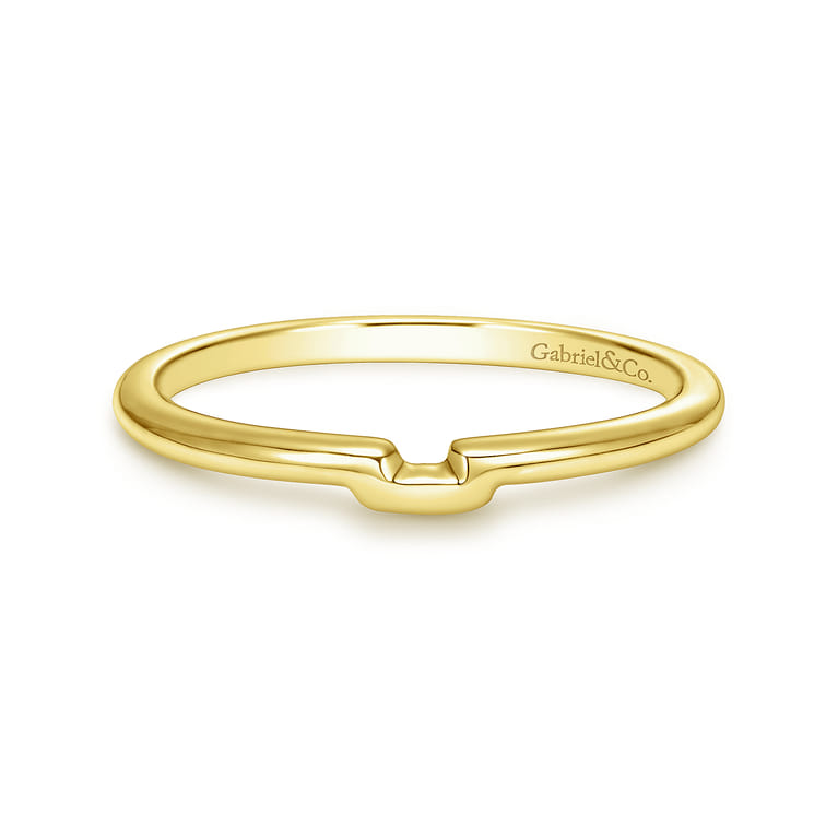 14K Yellow Gold Matching Wedding Band - Shot 1