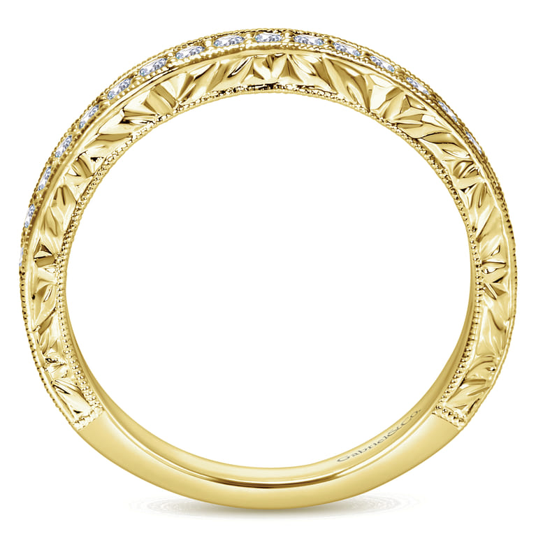 14K Yellow Gold Matching Wedding Band - 0.35 ct - Shot 2