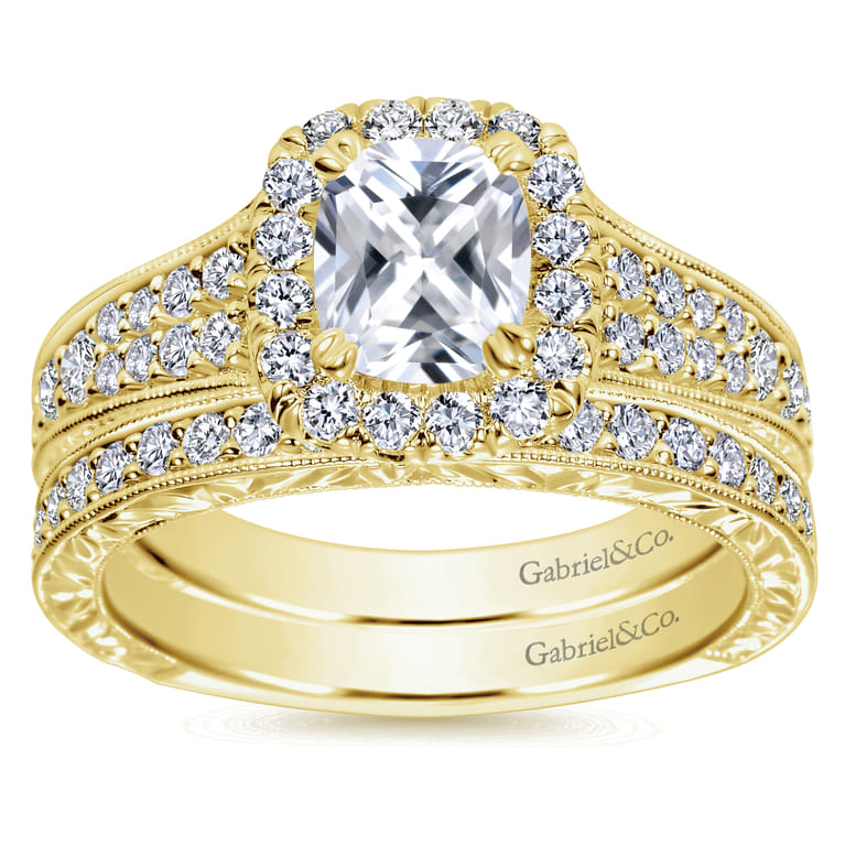 14K Yellow Gold Matching Wedding Band - 0.35 ct - Shot 4