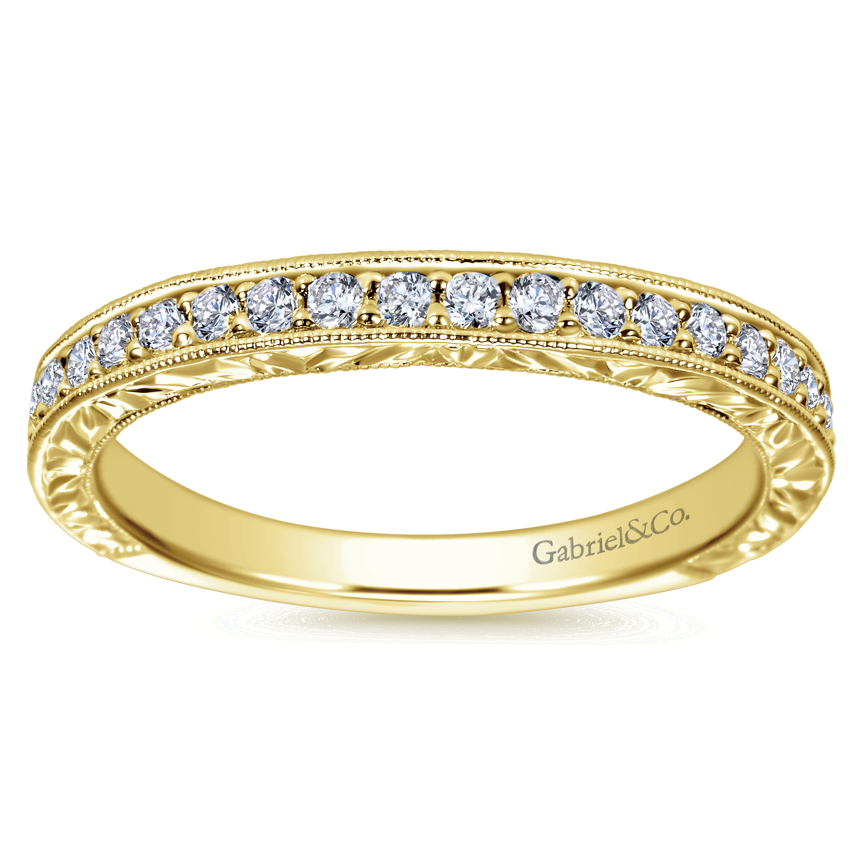 14K Yellow Gold Matching Wedding Band - 0.35 ct - Shot 5