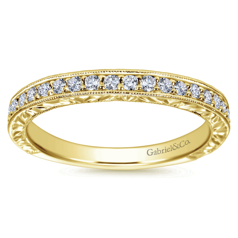 14K Yellow Gold Matching Wedding Band - 0.35 ct - Shot 5