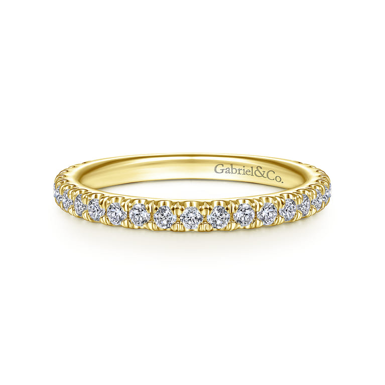 14K Yellow Gold Matching Wedding Band - 0.3 ct - Shot 1