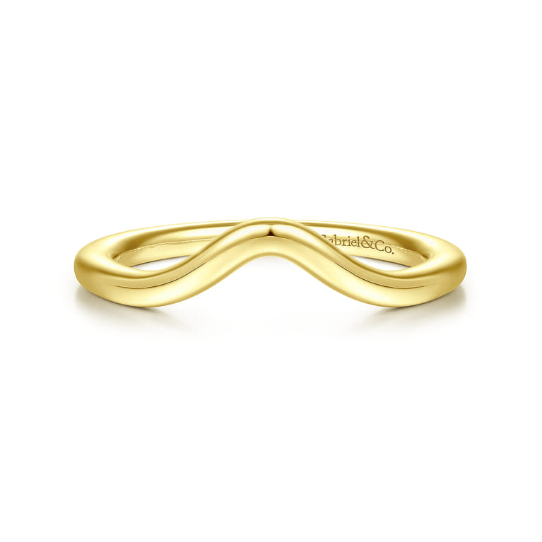 14K Yellow Gold Matching Wedding Band - Shot 1