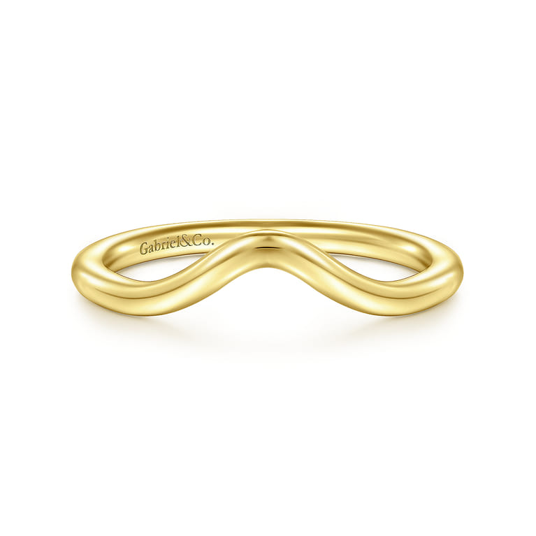 14K Yellow Gold Matching Wedding Band - Shot 1