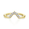 14K Yellow Gold Matching Wedding Band - 0.2 ct