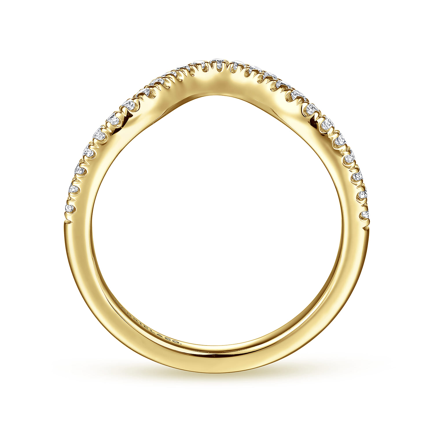 14K Yellow Gold Matching Wedding Band - 0.18 ct - Shot 2