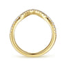 14K Yellow Gold Matching Wedding Band - 0.18 ct