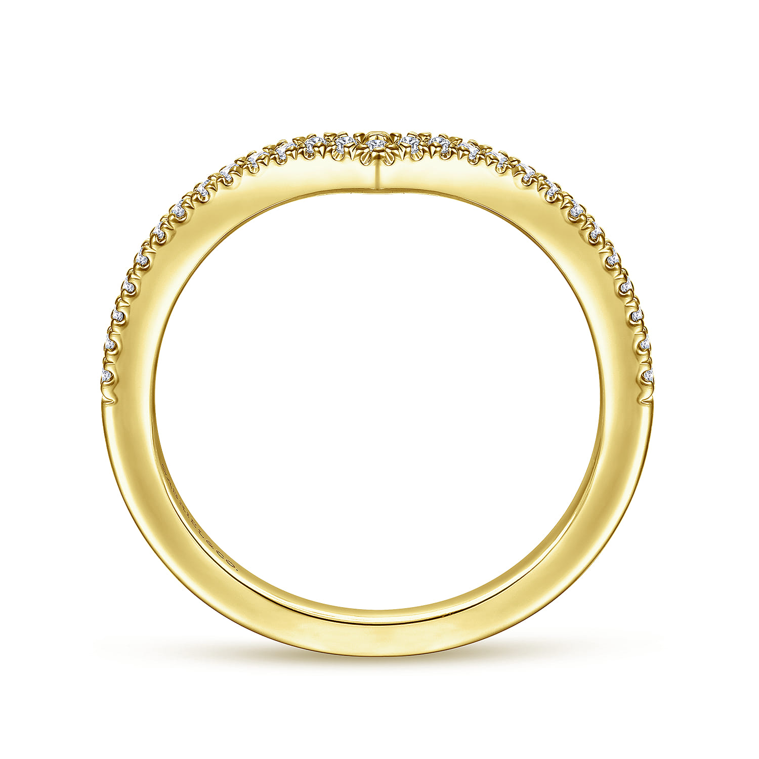 14K Yellow Gold Matching Wedding Band - 0.13 ct - Shot 2