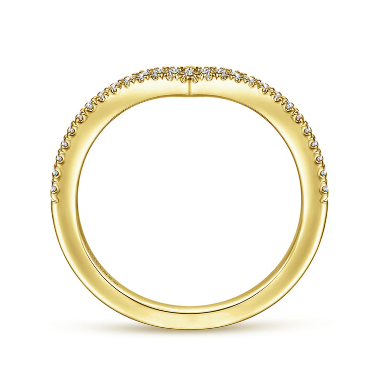 14K Yellow Gold Matching Wedding Band - 0.13 ct - Shot 2