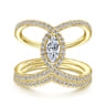 14K Yellow Gold Matching Wedding Band - 0.13 ct