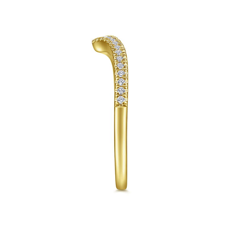 14K Yellow Gold Matching Wedding Band - 0.13 ct - Shot 5