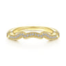 14K Yellow Gold Matching Wedding Band - 0.08 ct